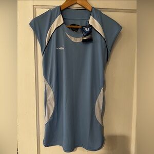 Dry-wick slim fit shirt made with antibacterial fibers 
medium NWT - great gift!